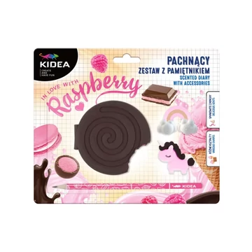 Kidea, Illatos napló radírral és ceruzával (málna)