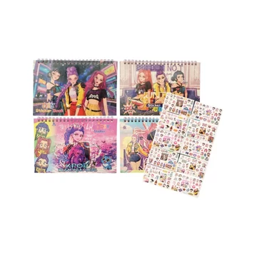 K-POP Démonvadászok matricás füzet, 10 ív matricával