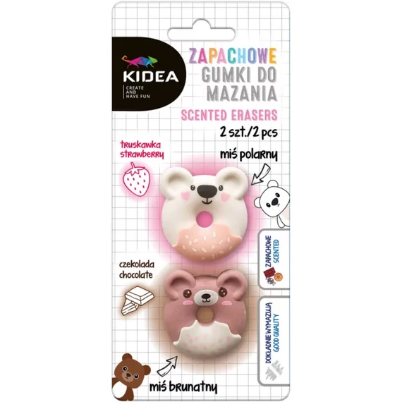 Kidea, illatos, 2 db-os radír szett